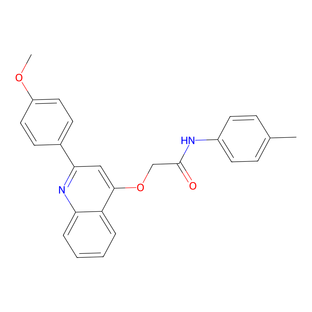 2-{[2-(4-methoxyphenyl)quinolin-4-yl]oxy}-N-(4-methylphenyl)acetamide molecular structure, CAS 1114658-12-6