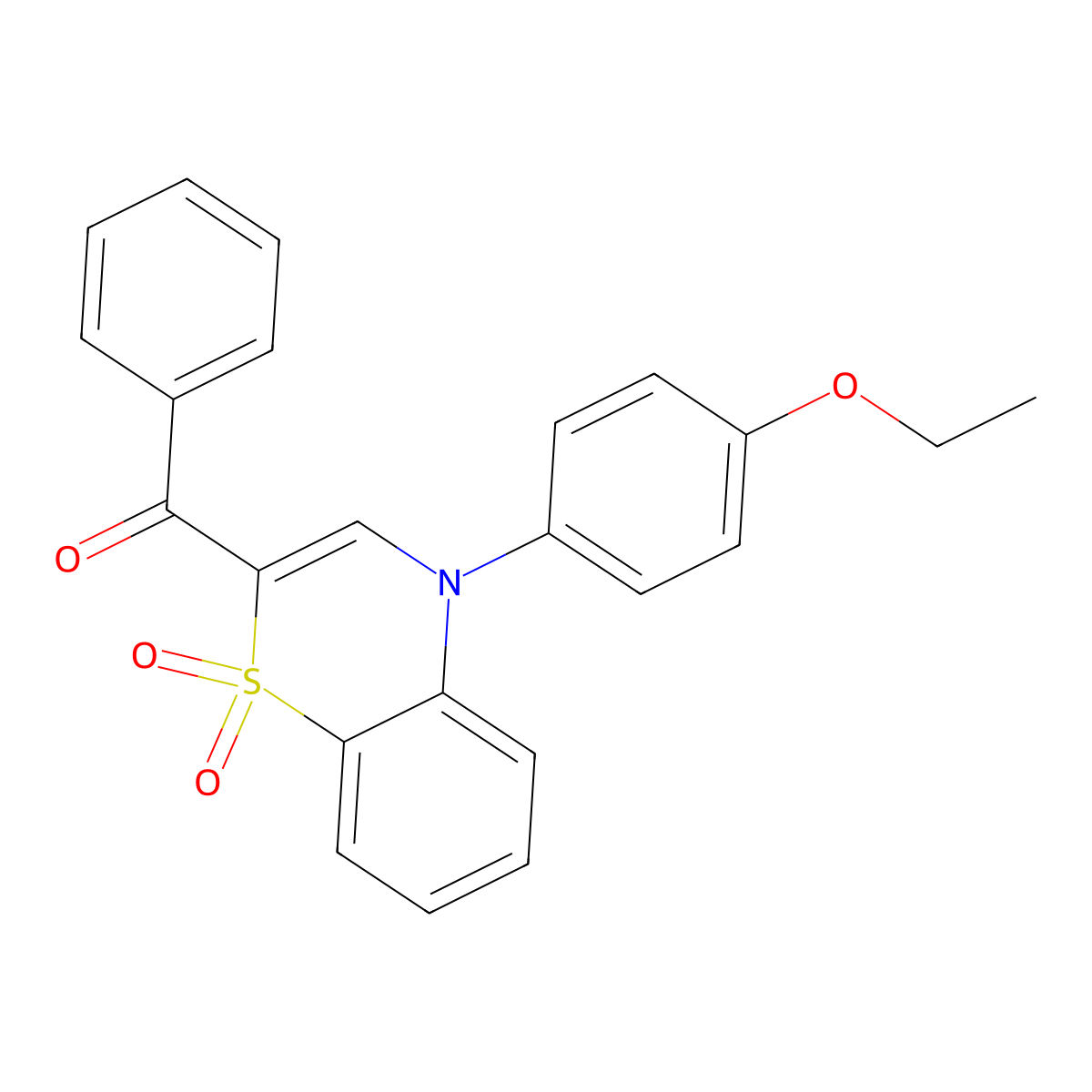 [4-(4-ethoxyphenyl)-1,1-dioxido-4H-1,4-benzothiazin-2-yl](phenyl)methanone molecular structure, CAS 1114658-16-0