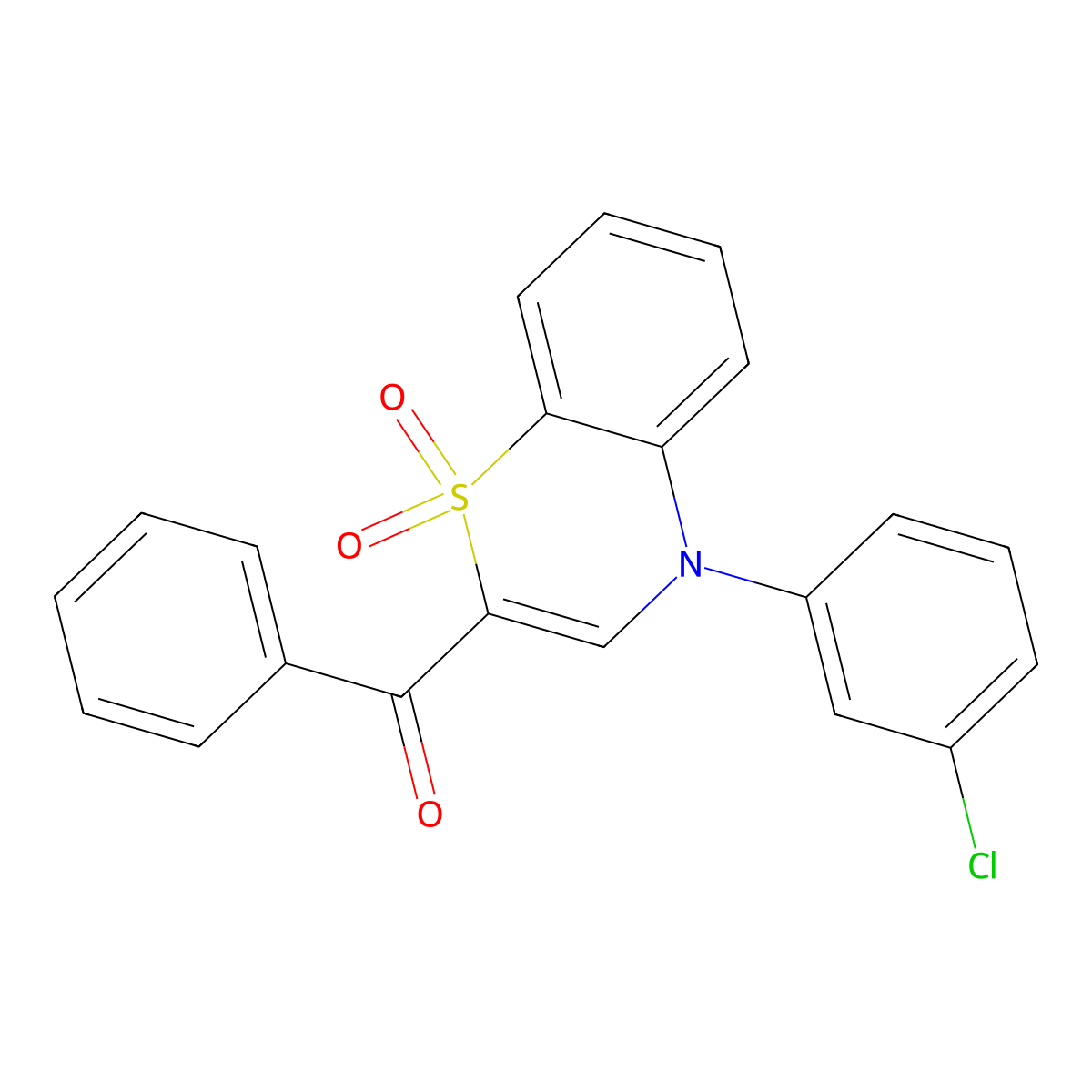 [4-(3-chlorophenyl)-1,1-dioxido-4H-1,4-benzothiazin-2-yl](phenyl)methanone molecular structure, CAS 1114658-48-8