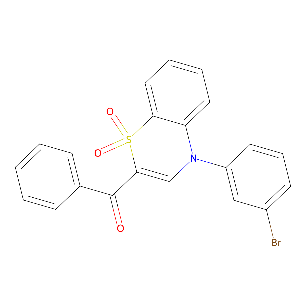 [4-(3-bromophenyl)-1,1-dioxido-4H-1,4-benzothiazin-2-yl](phenyl)methanone molecular structure, CAS 1114658-56-8