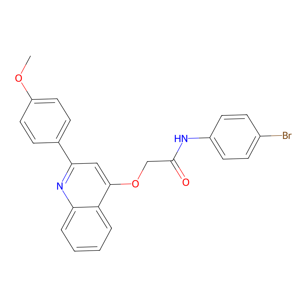 N-(4-bromophenyl)-2-{[2-(4-methoxyphenyl)quinolin-4-yl]oxy}acetamide molecular structure, CAS 1114661-51-6