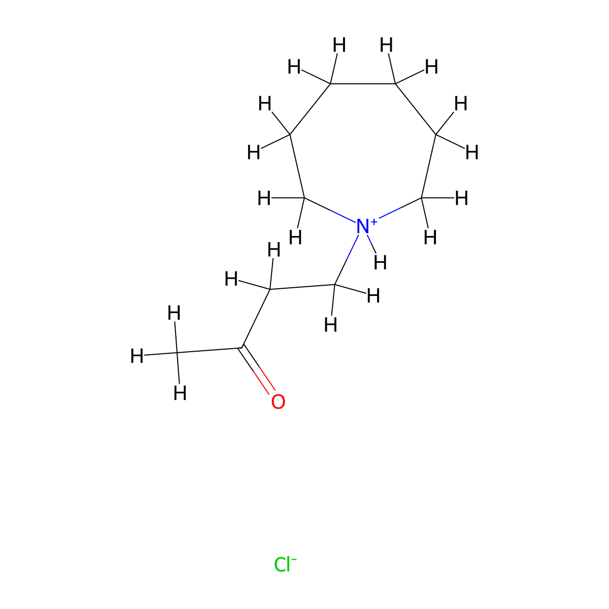 4-(Azepan-1-yl)butan-2-one--hydrogen chloride (1/1) molecular structure, CAS 111472-70-9