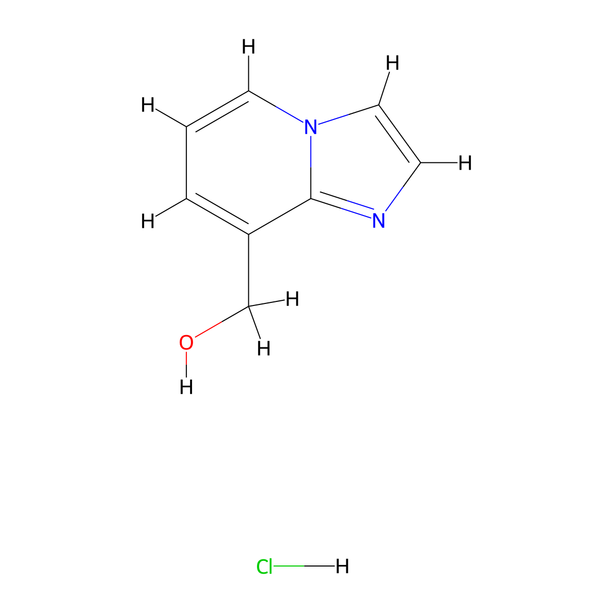 Imidazo[1,2-a]pyridin-8-yl-methanol hydrochloride molecular structure, CAS 111477-18-0