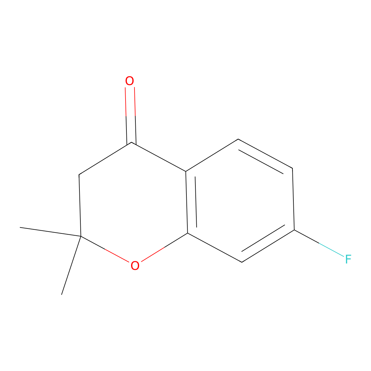 7-fluoro-2,2-dimethyl-3,4-dihydro-2H-1-benzopyran-4-one molecular structure, CAS 111477-98-6