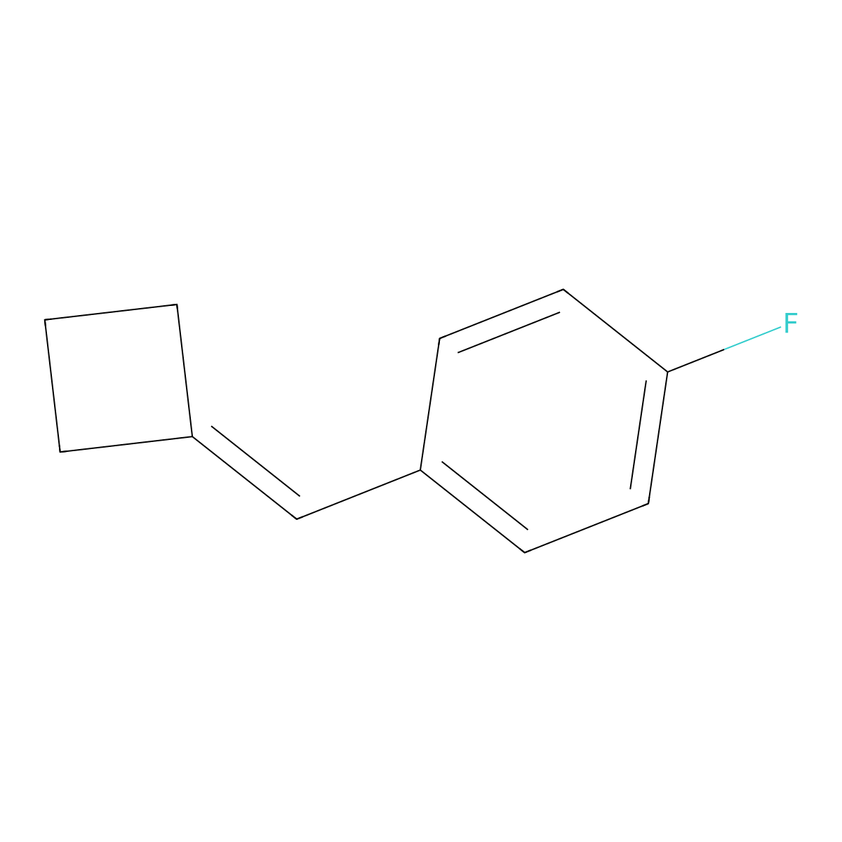 1-(Cyclobutylidenemethyl)-4-fluorobenzene molecular structure, CAS 1114779-87-1