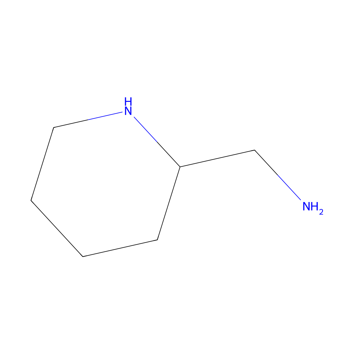[(2R)-piperidin-2-yl]methanamine molecular structure, CAS 111478-74-1
