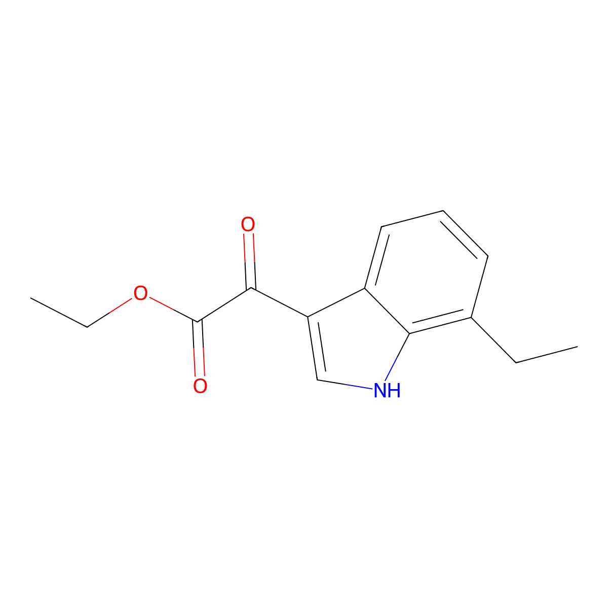 ethyl 2-(7-ethyl-1H-indol-3-yl)-2-oxoacetate molecular structure, CAS 111478-90-1