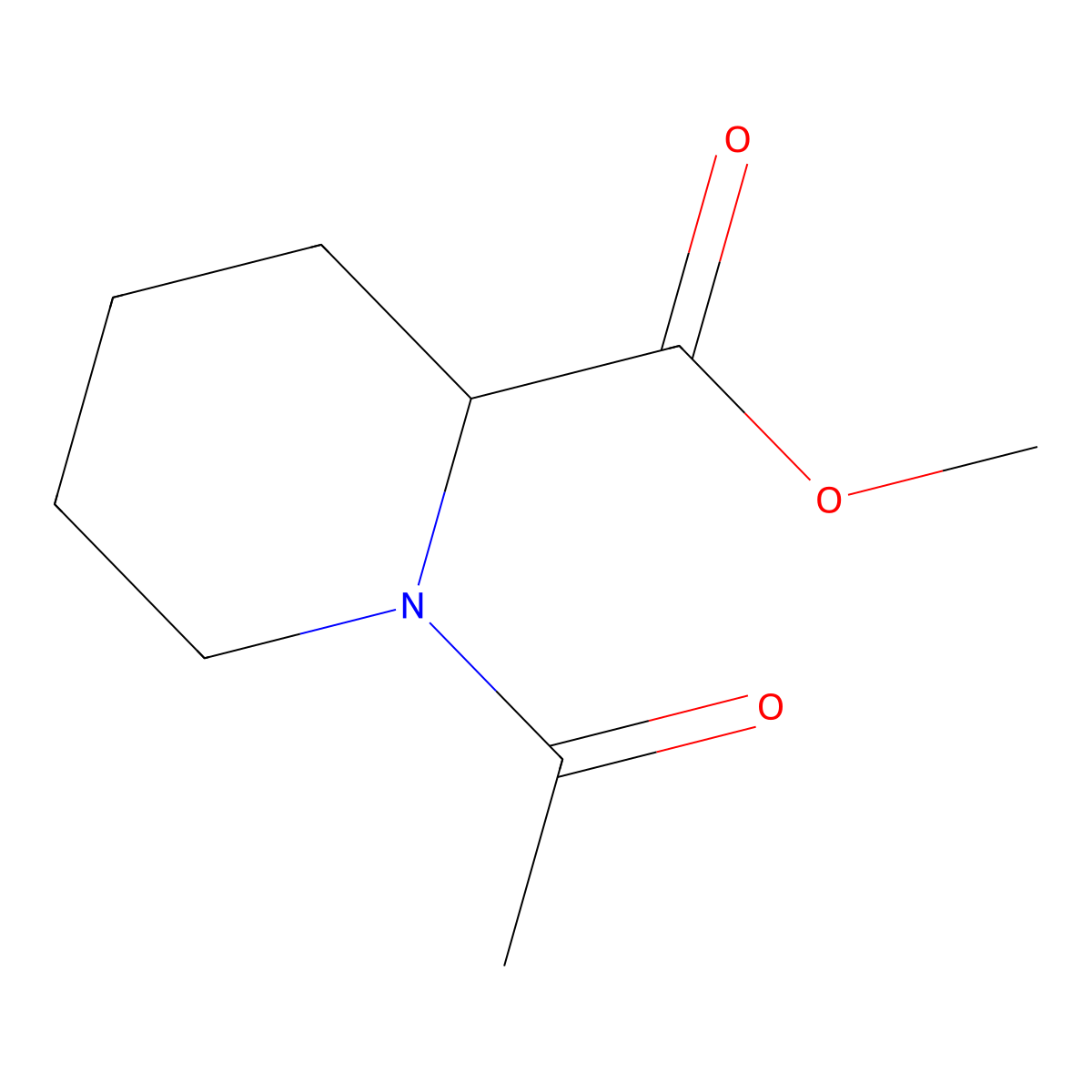 Methyl 1-acetylpiperidine-2-carboxylate molecular structure, CAS 111479-14-2