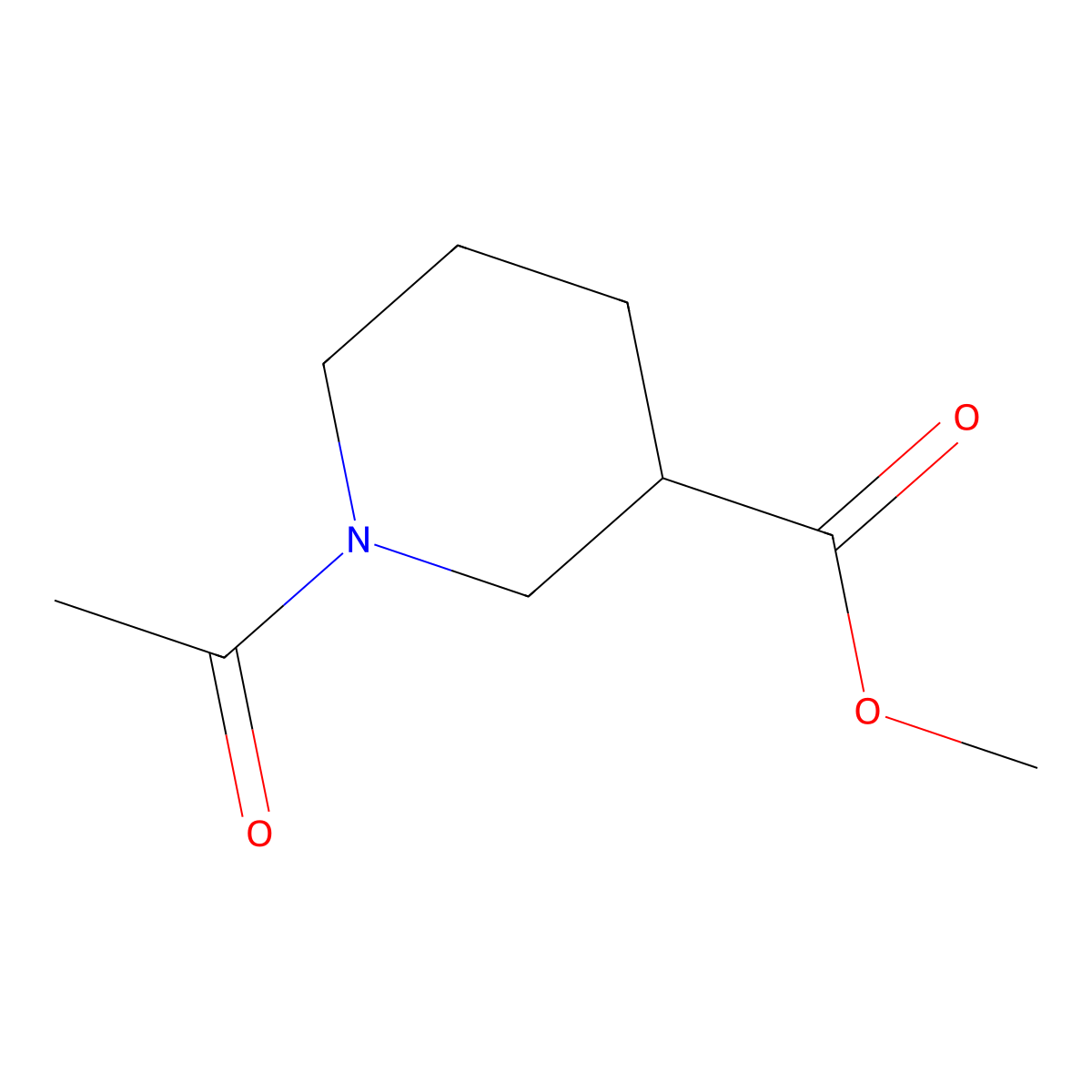 Methyl 1-acetylpiperidine-3-carboxylate molecular structure, CAS 111479-16-4