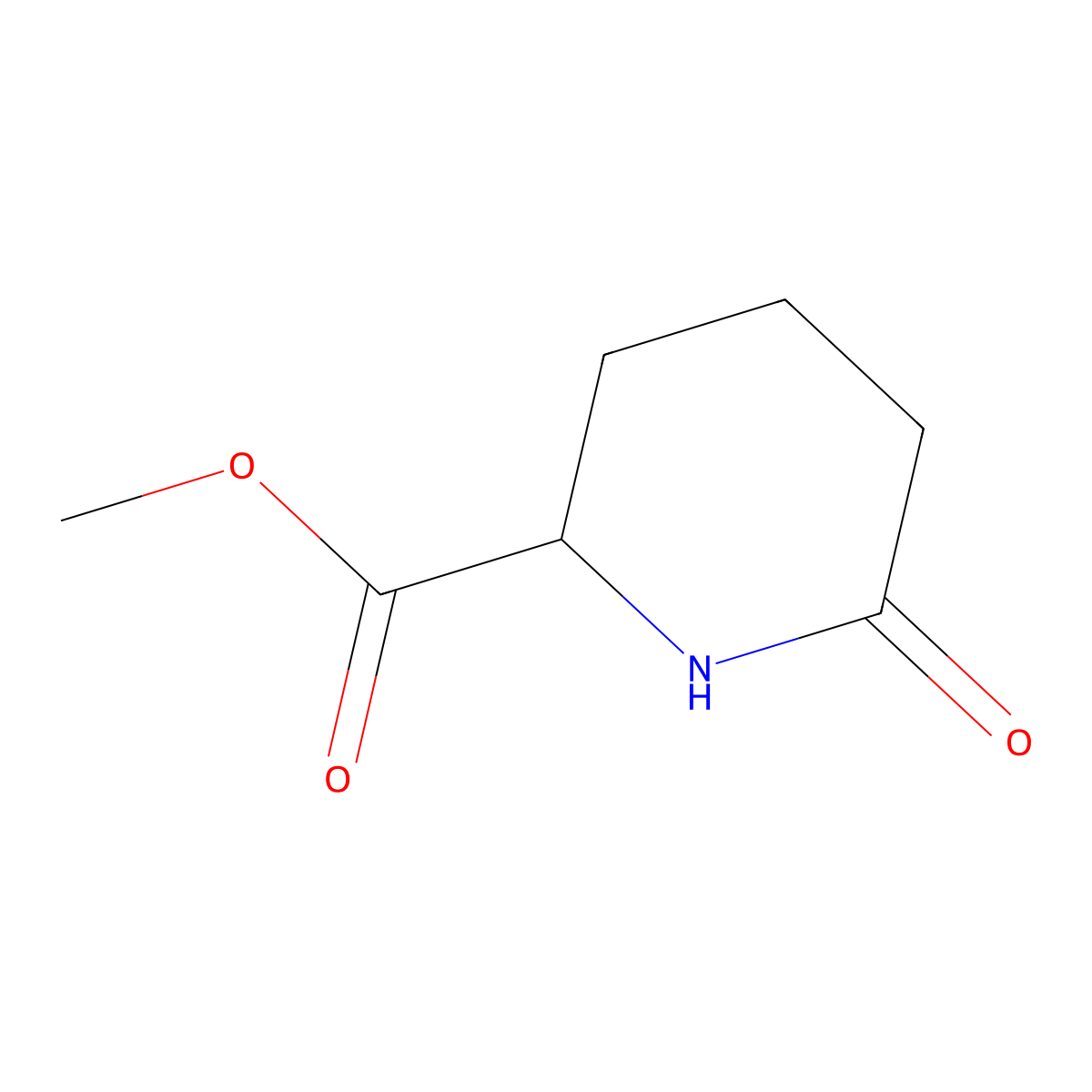Methyl 6-oxopiperidine-2-carboxylate molecular structure, CAS 111479-60-8