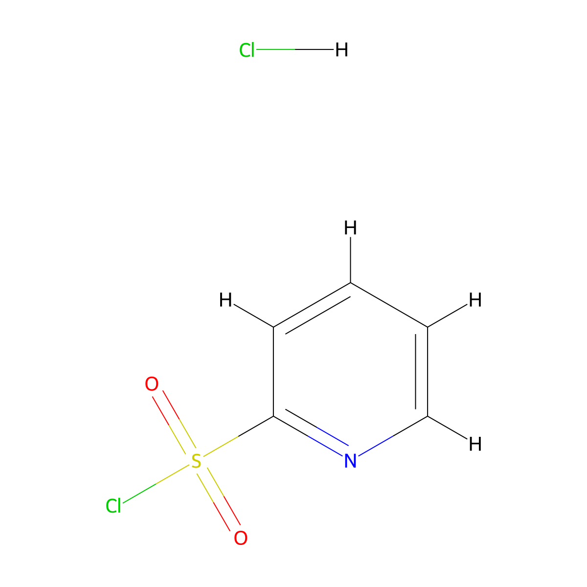 Pyridine-2-sulfonyl chloride hydrochloride molecular structure, CAS 111480-84-3