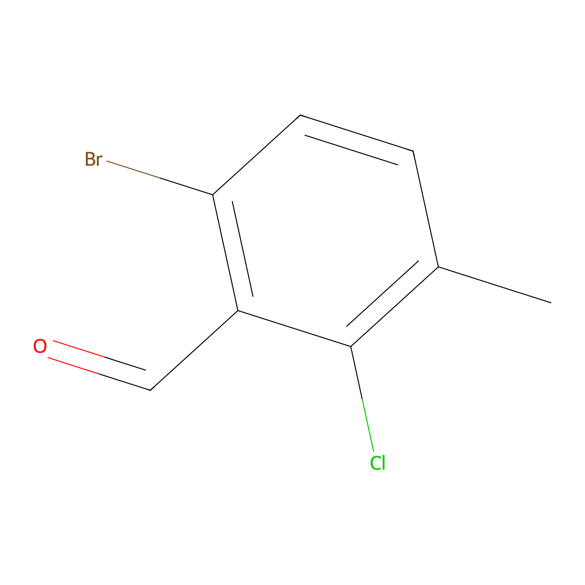 6-Bromo-2-chloro-3-methylbenzaldehyde molecular structure, CAS 1114808-98-8