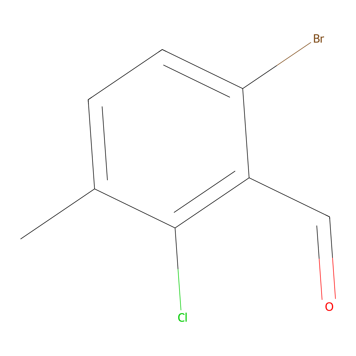 6-Bromo-2-chloro-3-methylbenzaldehyde molecular structure, CAS 1114808-98-8