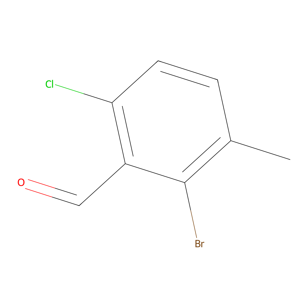 2-Bromo-6-chloro-3-methylbenzaldehyde molecular structure, CAS 1114809-00-5