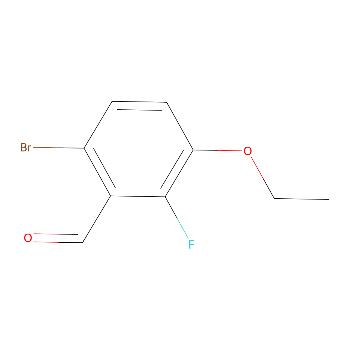 6-Bromo-3-ethoxy-2-fluorobenzaldehyde molecular structure, CAS 1114809-07-2