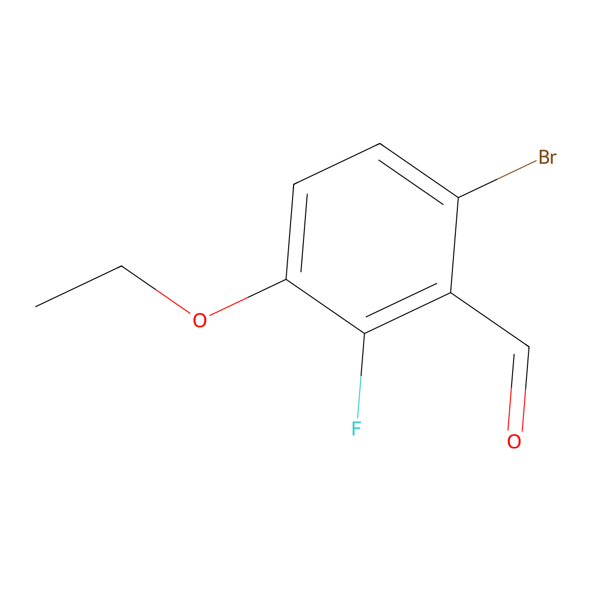 6-Bromo-3-ethoxy-2-fluorobenzaldehyde molecular structure, CAS 1114809-07-2