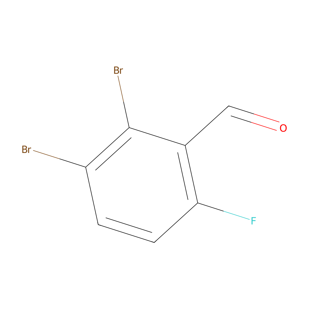 2,3-Dibromo-6-fluorobenzaldehyde molecular structure, CAS 1114809-15-2