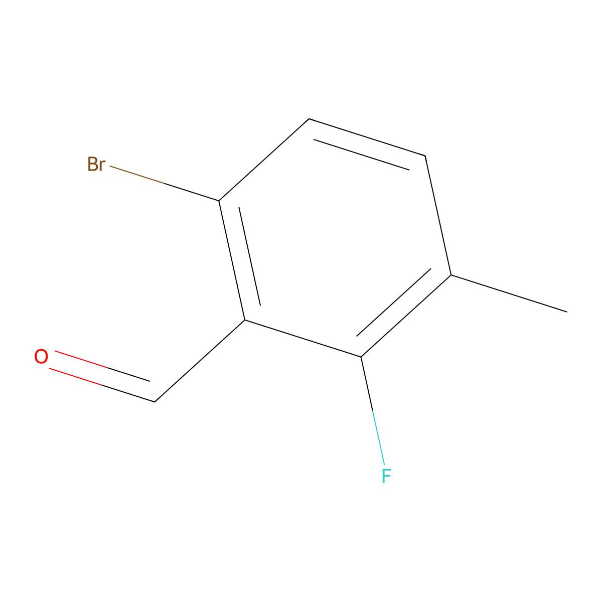 6-Bromo-2-fluoro-3-methylbenzaldehyde molecular structure, CAS 1114809-22-1