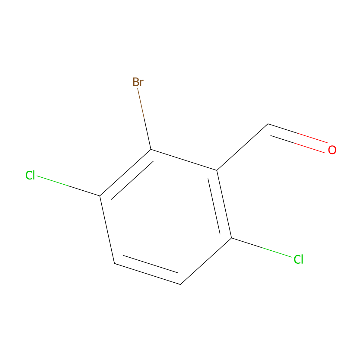 2-Bromo-3,6-dichlorobenzaldehyde molecular structure, CAS 1114809-26-5
