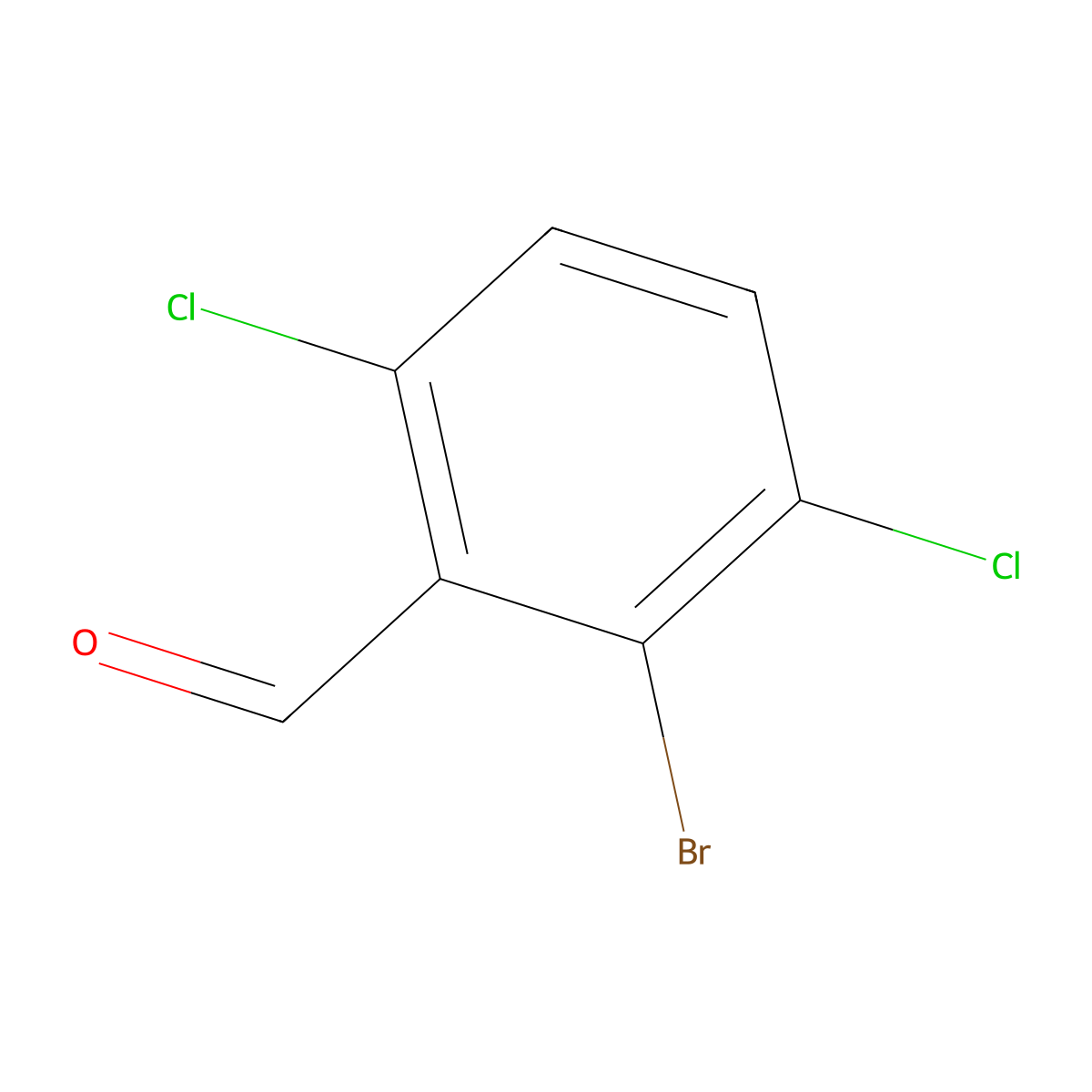 2-Bromo-3,6-dichlorobenzaldehyde molecular structure, CAS 1114809-26-5