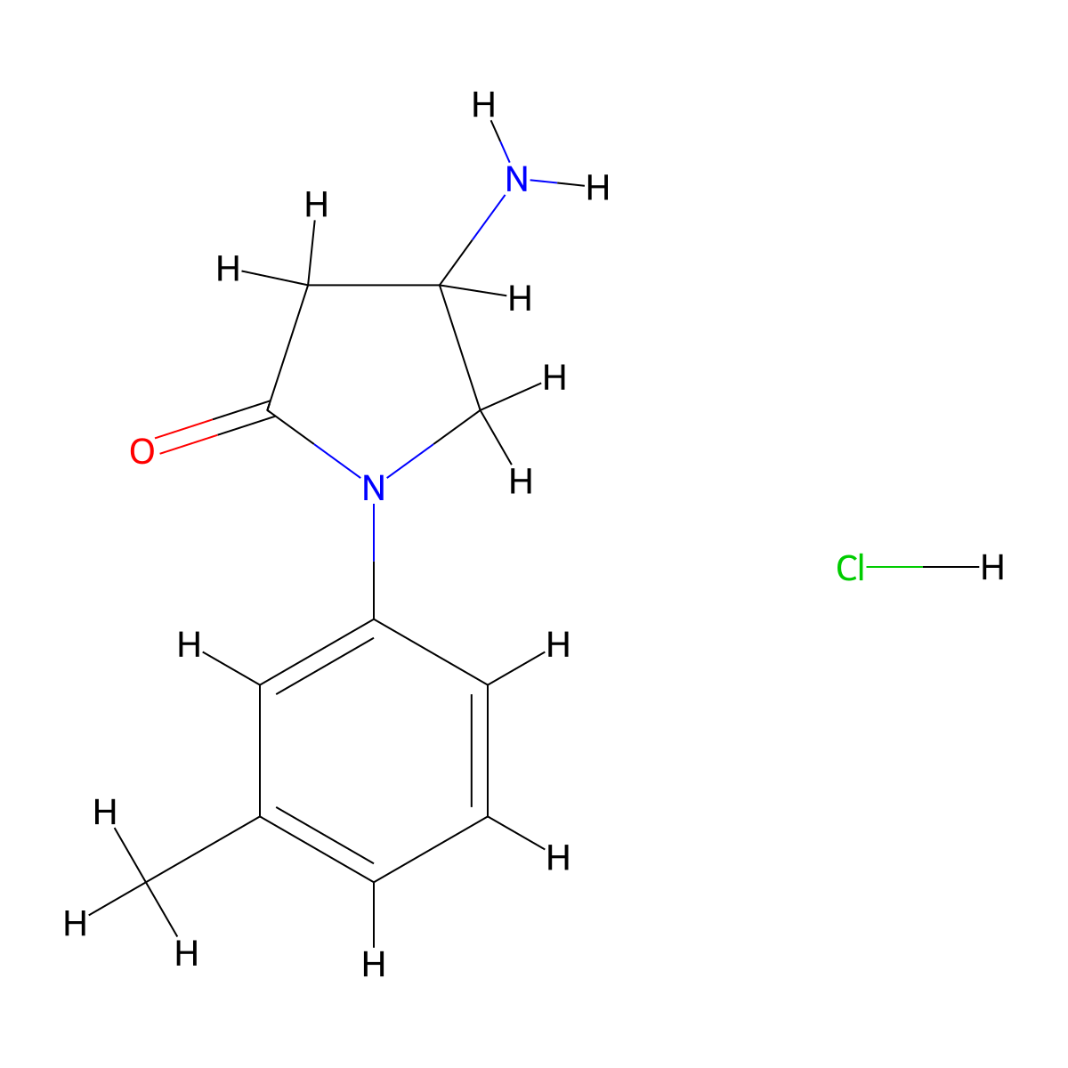 4-Amino-1-(3-methylphenyl)pyrrolidin-2-one hydrochloride molecular structure, CAS 1114822-38-6