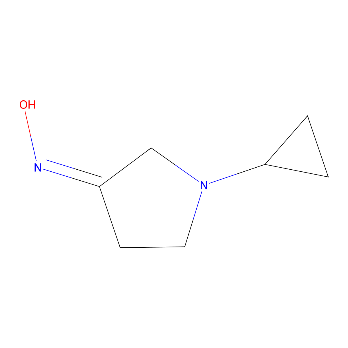 N-(1-cyclopropylpyrrolidin-3-ylidene)hydroxylamine molecular structure, CAS 1114822-75-1