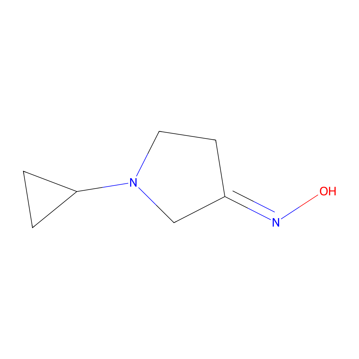 N-(1-cyclopropylpyrrolidin-3-ylidene)hydroxylamine molecular structure, CAS 1114822-75-1