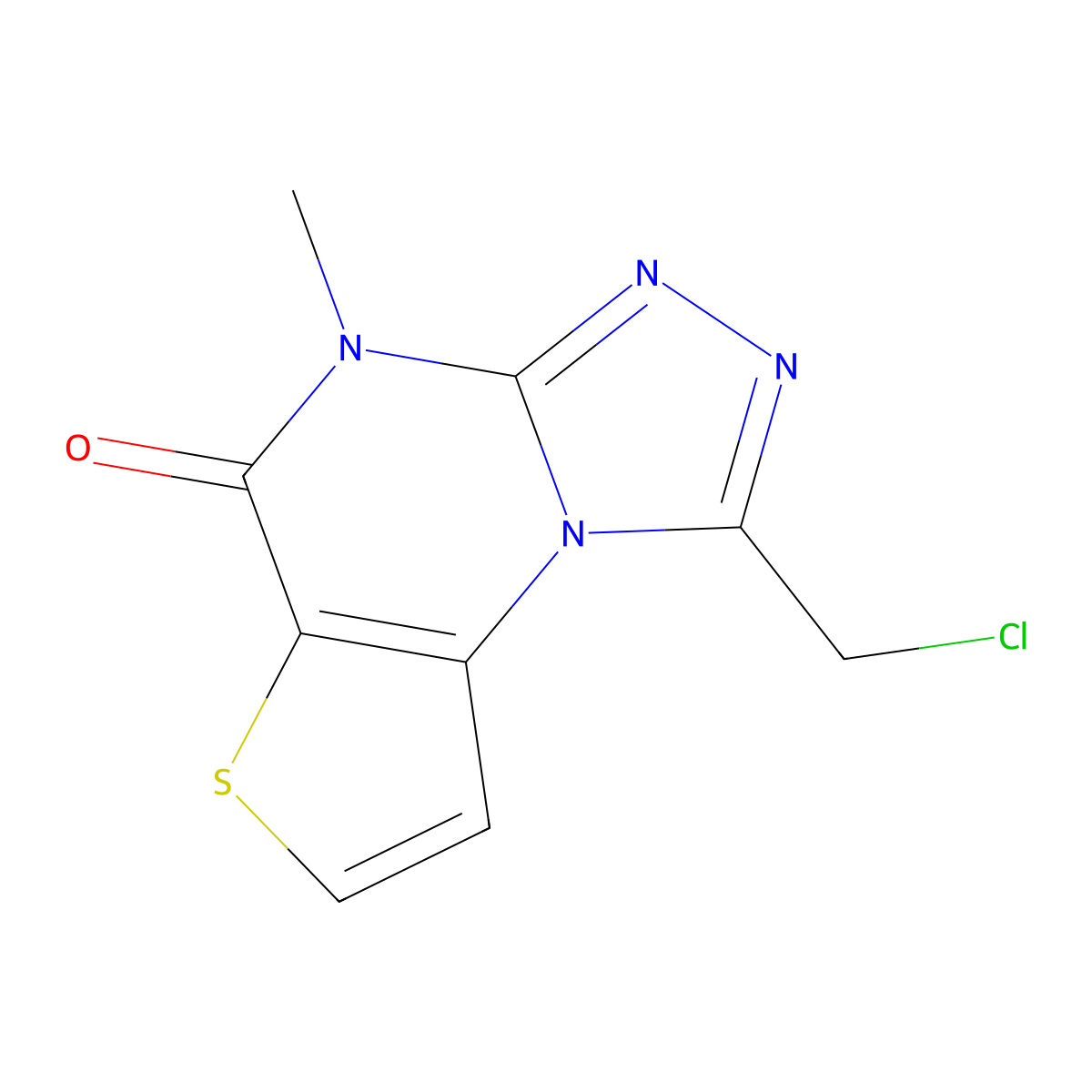 12-(Chloromethyl)-8-methyl-5-thia-1,8,10,11-tetraazatricyclo[7.3.0.0,2,6]dodeca-2(6),3,9,11-tetraen-7-one molecular structure, CAS 1114822-79-5