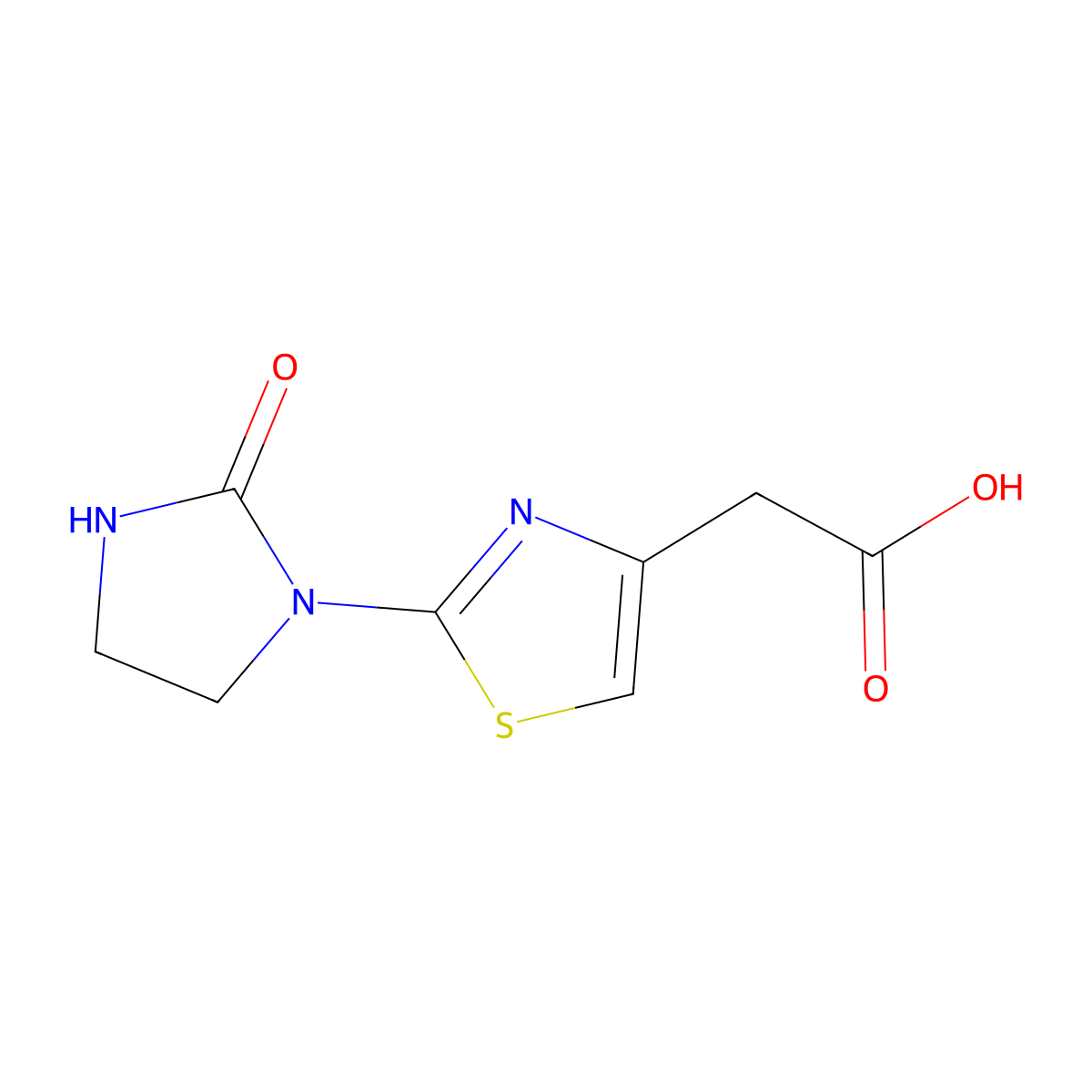2-[2-(2-Oxoimidazolidin-1-yl)-1,3-thiazol-4-yl]acetic acid molecular structure, CAS 1114822-84-2