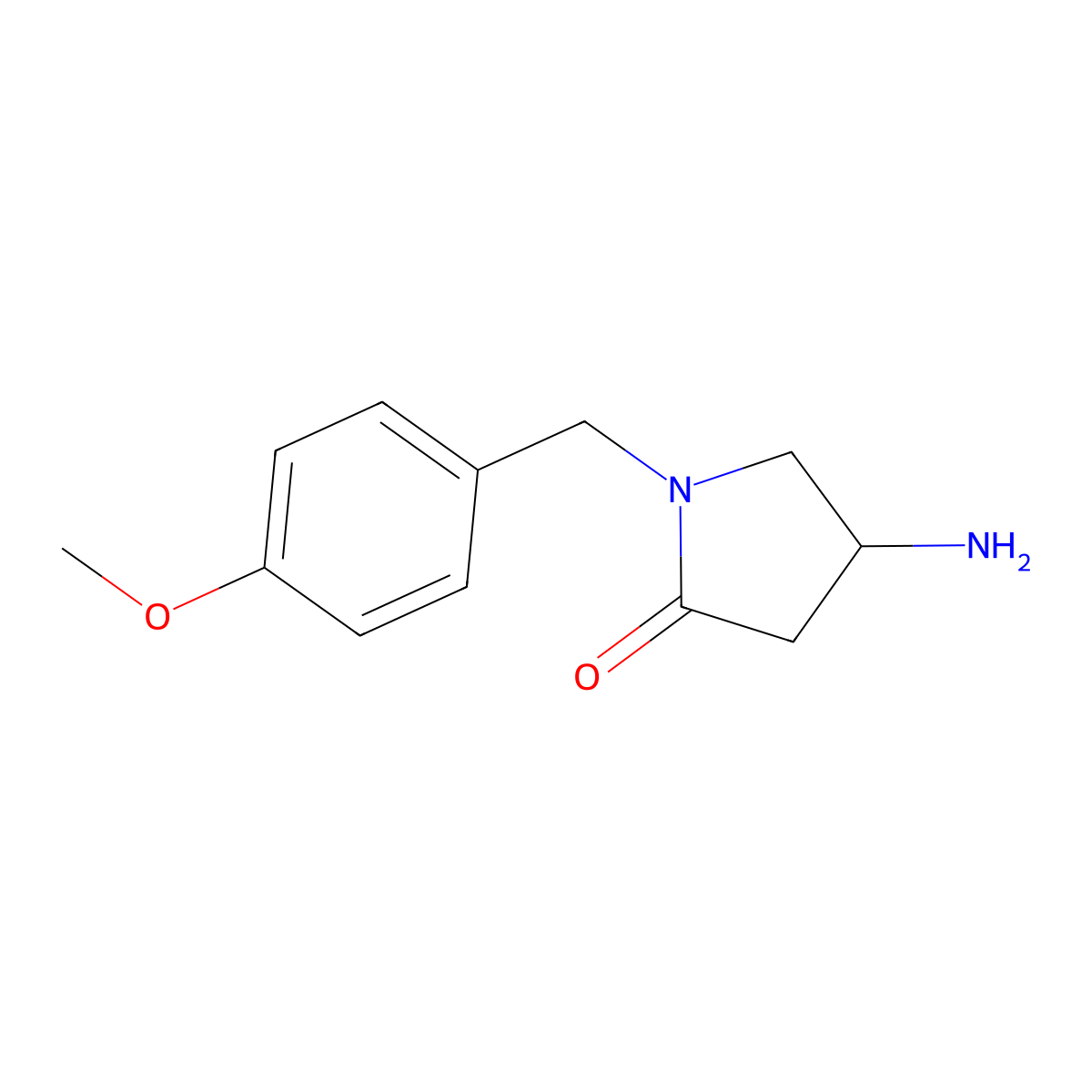 4-Amino-1-(4-methoxybenzyl)pyrrolidin-2-one molecular structure, CAS 1114823-61-8