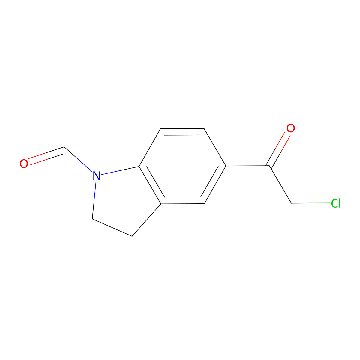 5-(2-chloroacetyl)-2,3-dihydro-1H-indole-1-carbaldehyde molecular structure, CAS 1114823-88-9