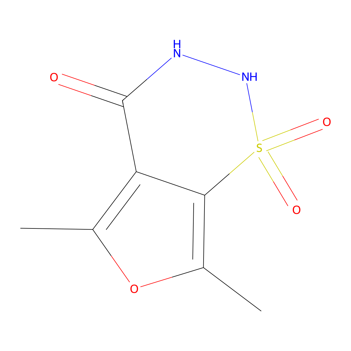 5,7-dimethyl-2,3-dihydro-4H-furo[3,4-e][1,2,3]thiadiazin-4-one 1,1-dioxide molecular structure, CAS 1114823-99-2