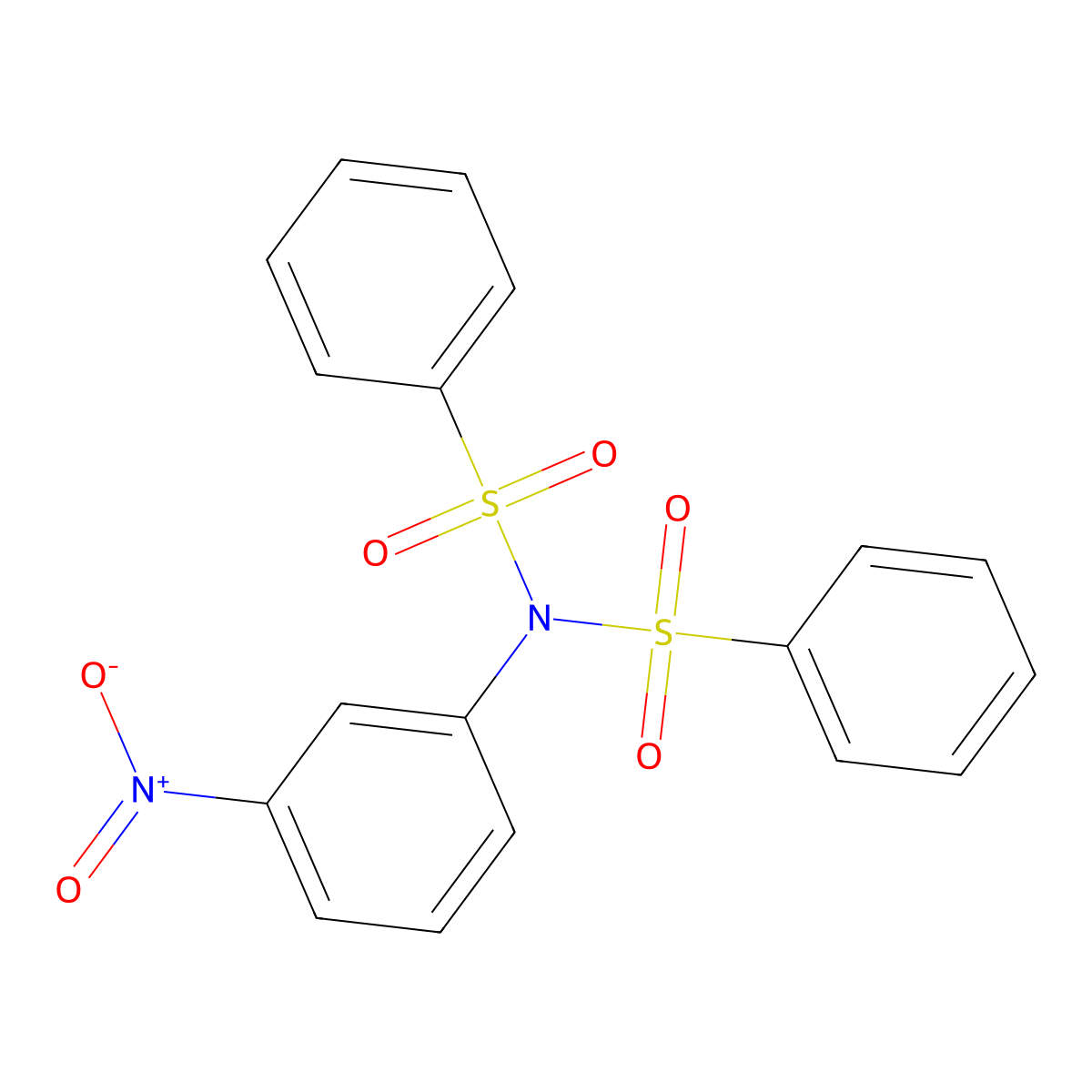 N-(benzenesulfonyl)-N-(3-nitrophenyl)benzenesulfonamide molecular structure, CAS 1114824-00-8