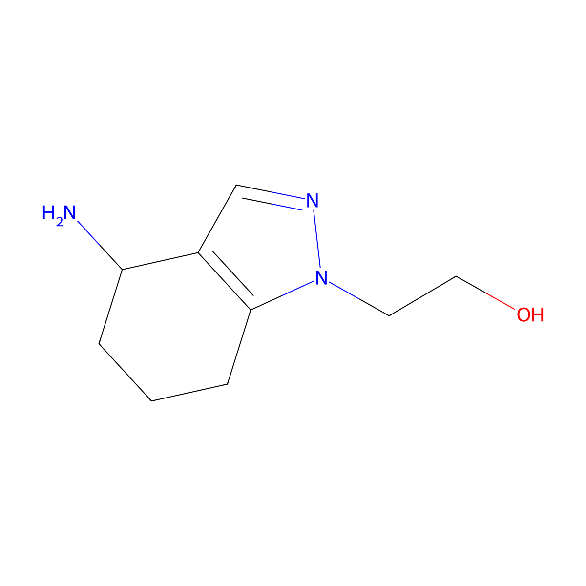 2-(4-amino-4,5,6,7-tetrahydro-1H-indazol-1-yl)ethan-1-ol molecular structure, CAS 1114824-03-1