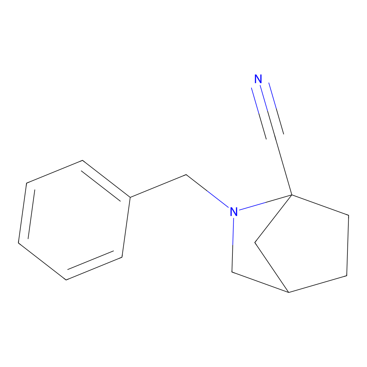 2-Benzyl-2-azabicyclo[2.2.1]heptane-1-carbonitrile molecular structure, CAS 1114824-09-7