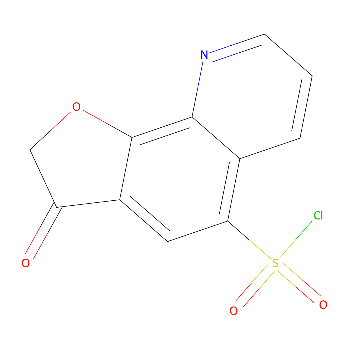 3-Oxo-2H,3H-furo[3,2-h]quinoline-5-sulfonyl chloride molecular structure, CAS 1114824-14-4