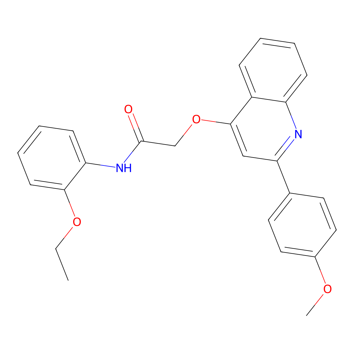 N-(2-ethoxyphenyl)-2-{[2-(4-methoxyphenyl)quinolin-4-yl]oxy}acetamide molecular structure, CAS 1114832-29-9