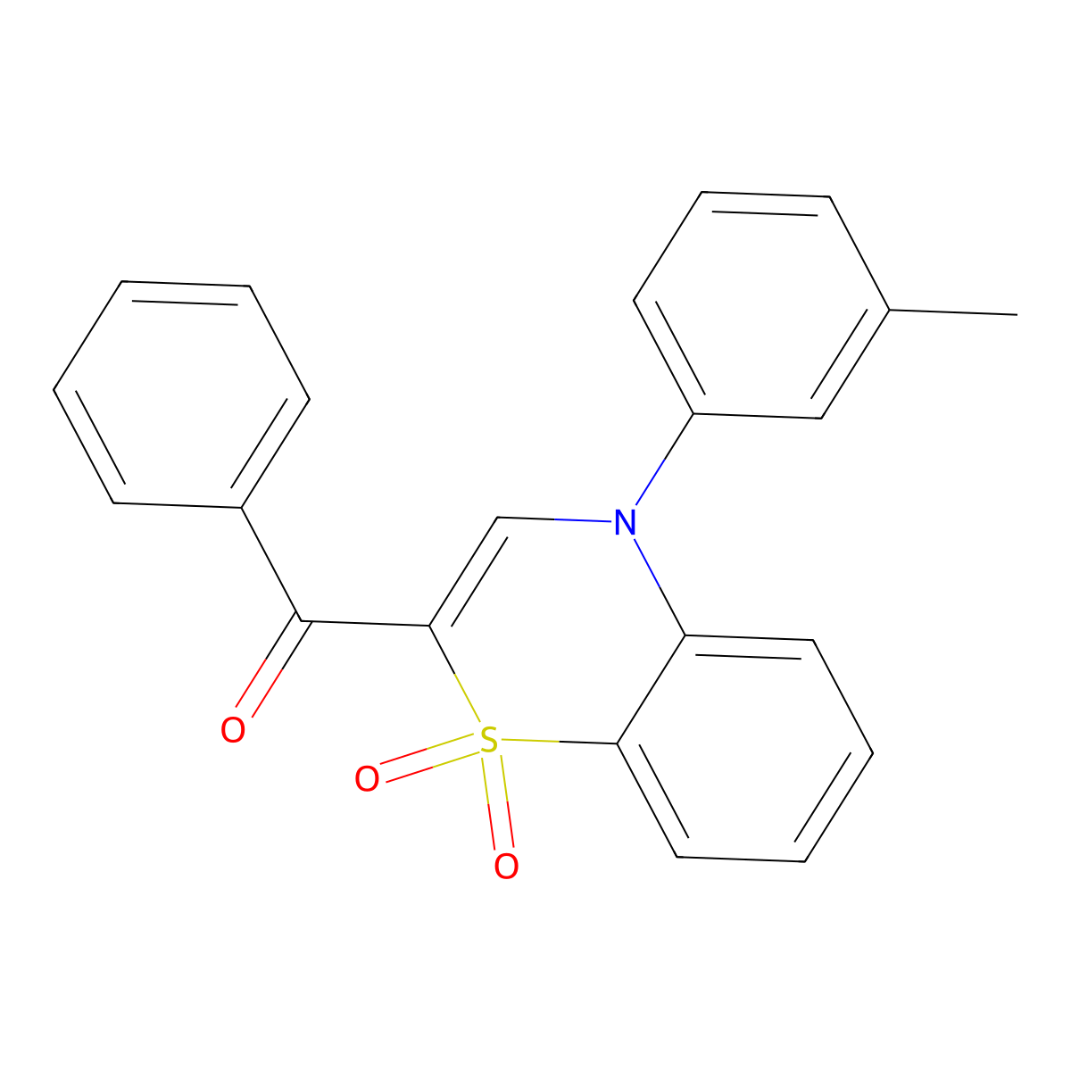 [4-(3-methylphenyl)-1,1-dioxido-4H-1,4-benzothiazin-2-yl](phenyl)methanone molecular structure, CAS 1114850-35-9