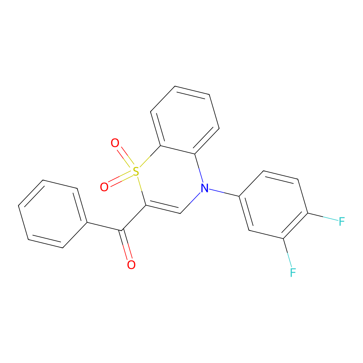 [4-(3,4-difluorophenyl)-1,1-dioxido-4H-1,4-benzothiazin-2-yl](phenyl)methanone molecular structure, CAS 1114850-43-9