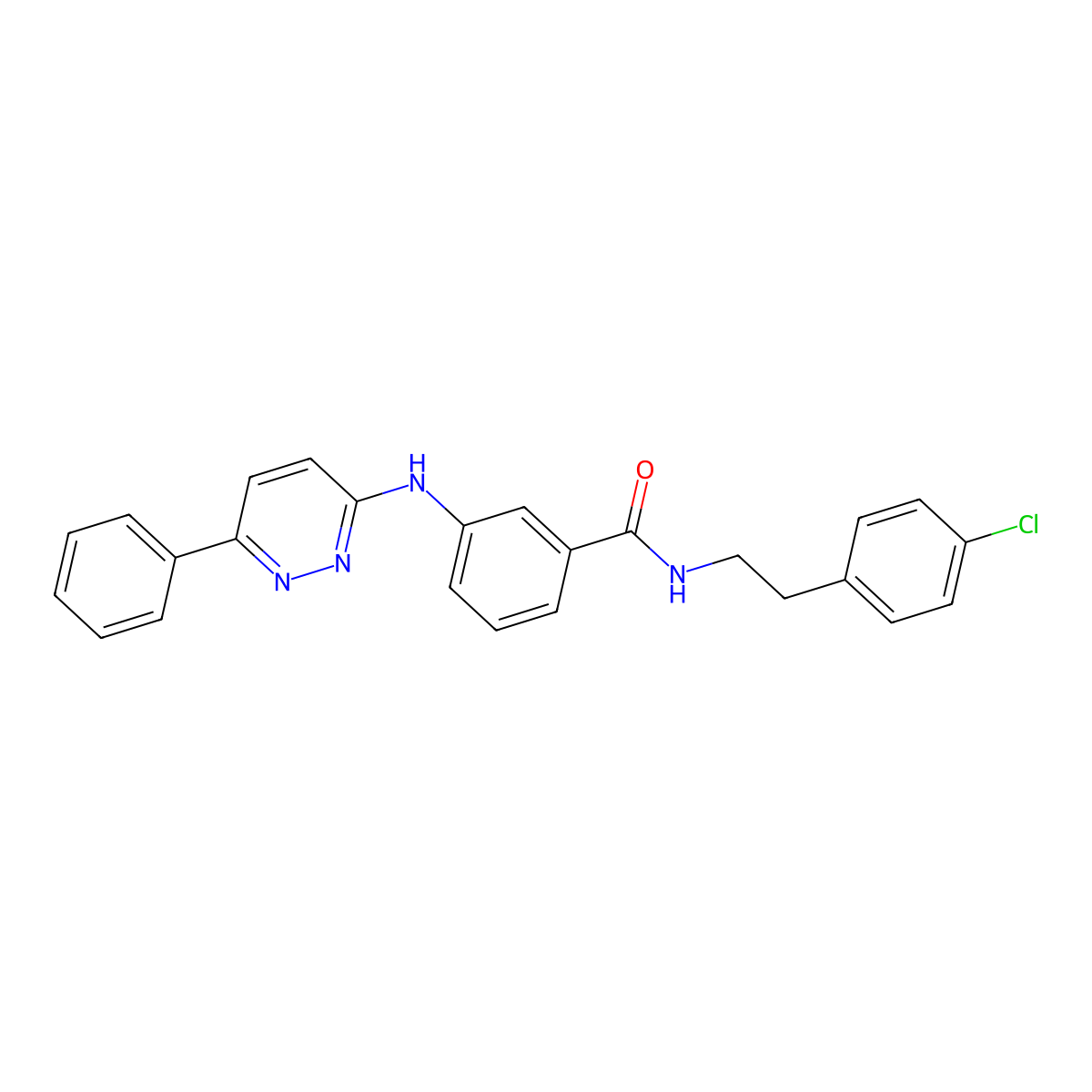 N-[2-(4-chlorophenyl)ethyl]-3-[(6-phenylpyridazin-3-yl)amino]benzamide molecular structure, CAS 1114873-70-9