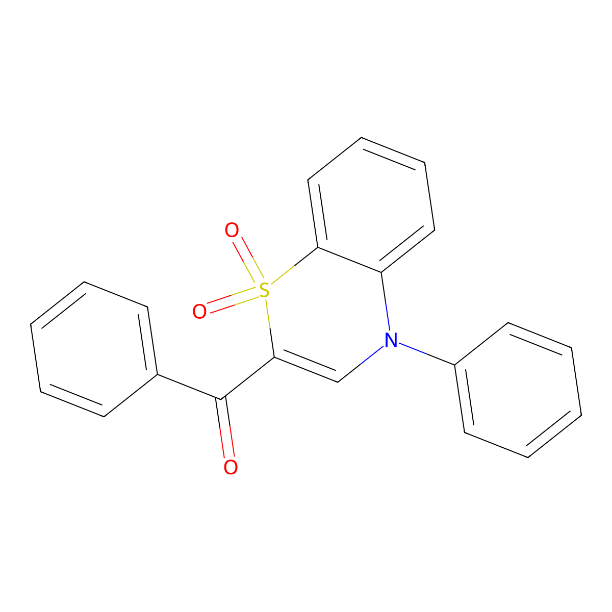 (1,1-dioxido-4-phenyl-4H-1,4-benzothiazin-2-yl)(phenyl)methanone molecular structure, CAS 1114886-10-0