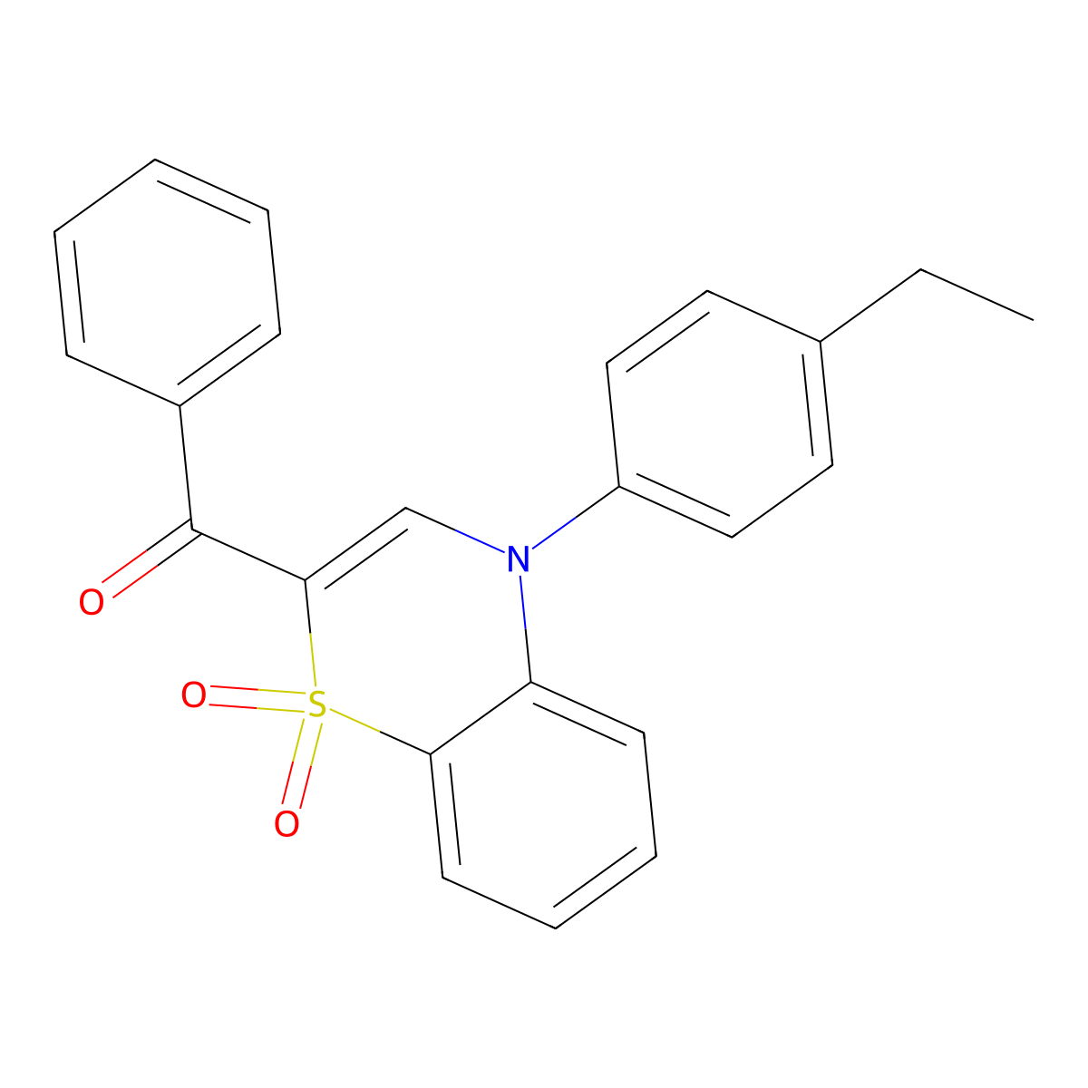 [4-(4-ethylphenyl)-1,1-dioxido-4H-1,4-benzothiazin-2-yl](phenyl)methanone molecular structure, CAS 1114886-11-1