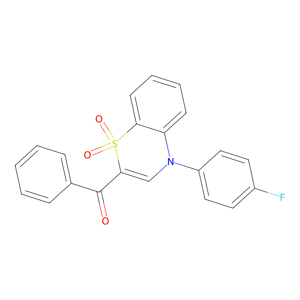 [4-(4-fluorophenyl)-1,1-dioxido-4H-1,4-benzothiazin-2-yl](phenyl)methanone molecular structure, CAS 1114886-18-8