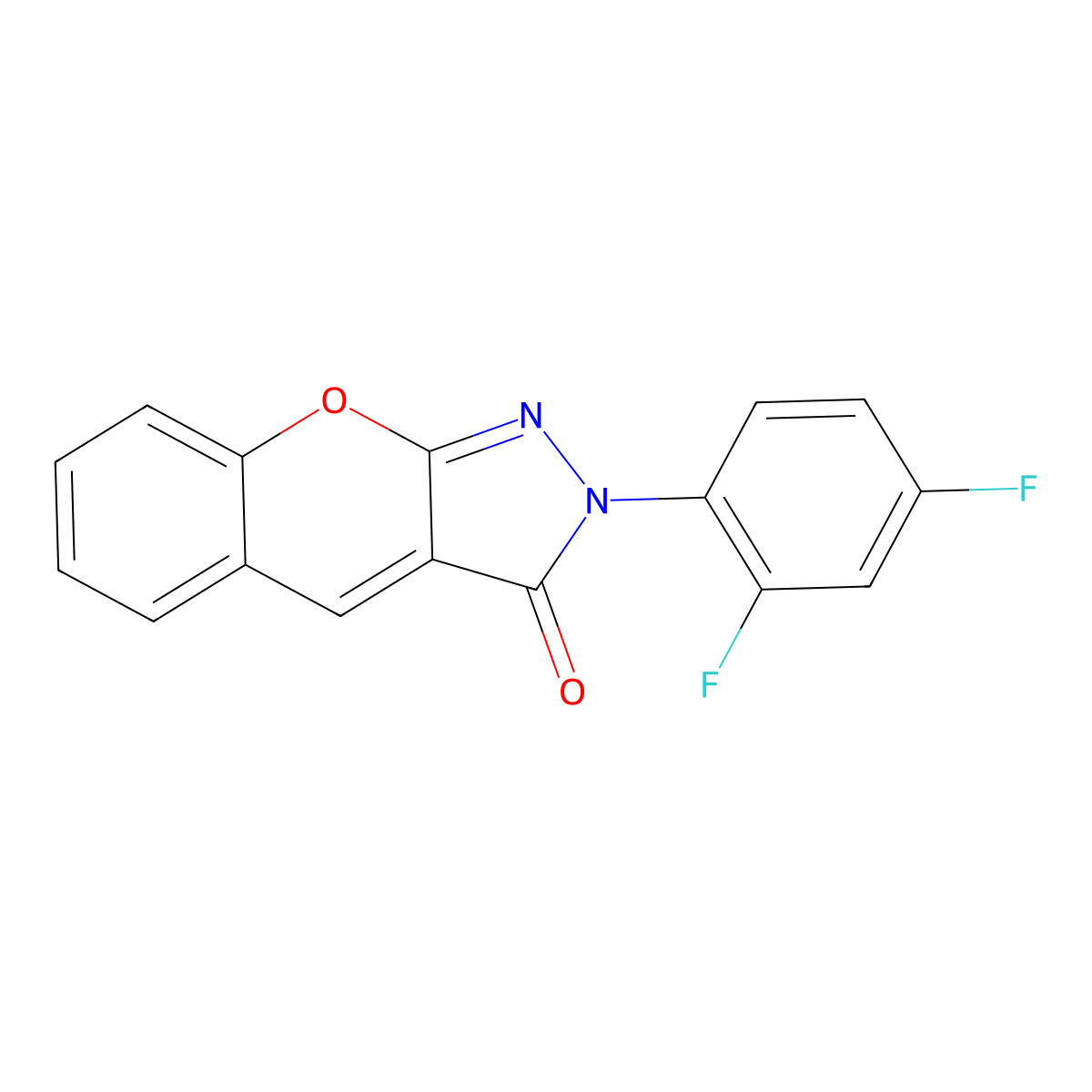 2-(2,4-difluorophenyl)chromeno[2,3-c]pyrazol-3(2H)-one molecular structure, CAS 1114903-23-9