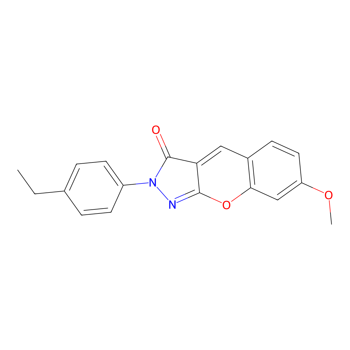 2-(4-ethylphenyl)-7-methoxychromeno[2,3-c]pyrazol-3(2H)-one molecular structure, CAS 1114903-31-9