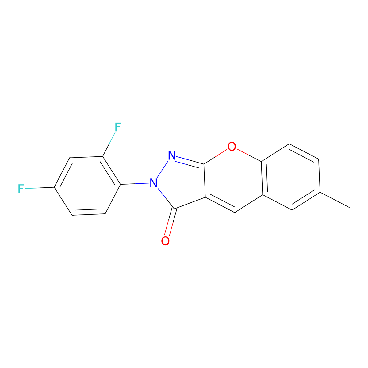 2-(2,4-difluorophenyl)-6-methylchromeno[2,3-c]pyrazol-3(2H)-one molecular structure, CAS 1114903-33-1