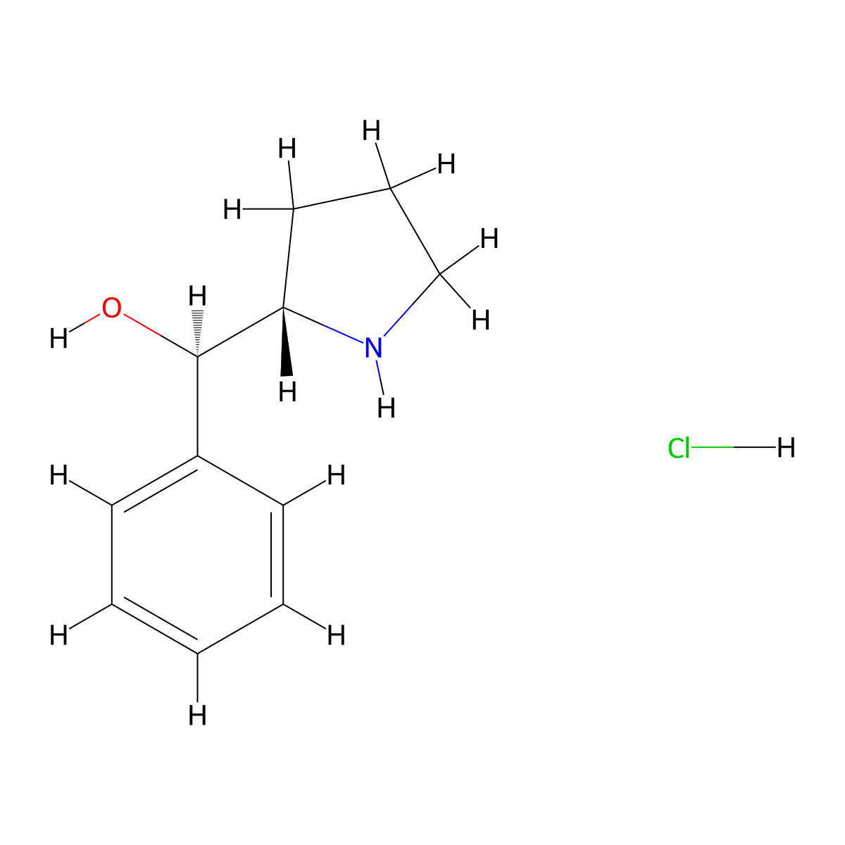 (R)-phenyl[(2S)-pyrrolidin-2-yl]methanol hydrochloride molecular structure, CAS 111492-62-7