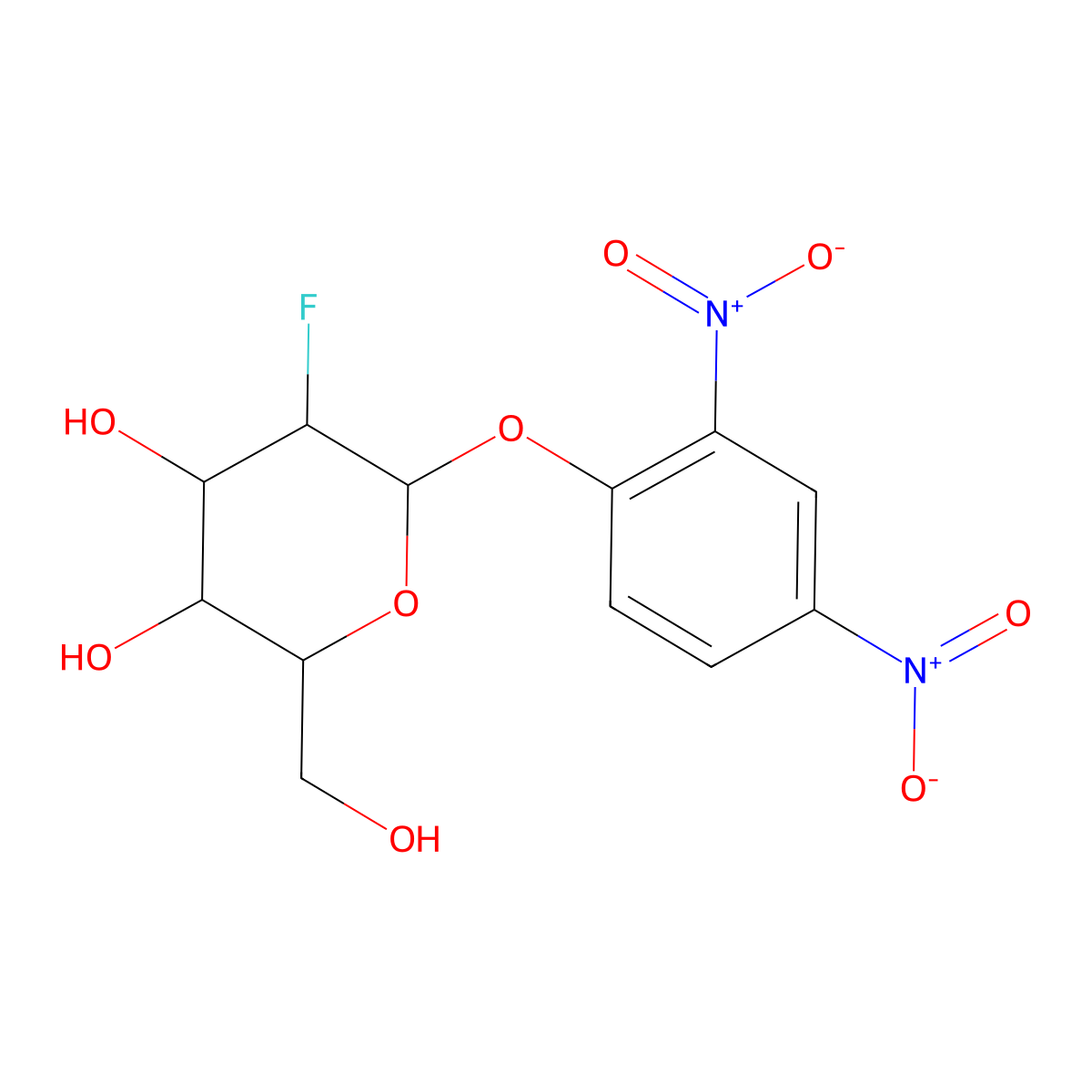 2,4-Dinitrophenyl 2-Deoxy-2-Fluoro-Beta-D-Allopyranoside molecular structure, CAS 111495-86-4
