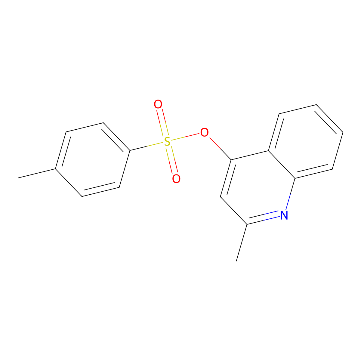 2-Methylquinolin-4-yl 4-methylbenzene-1-sulfonate molecular structure, CAS 1114971-04-8
