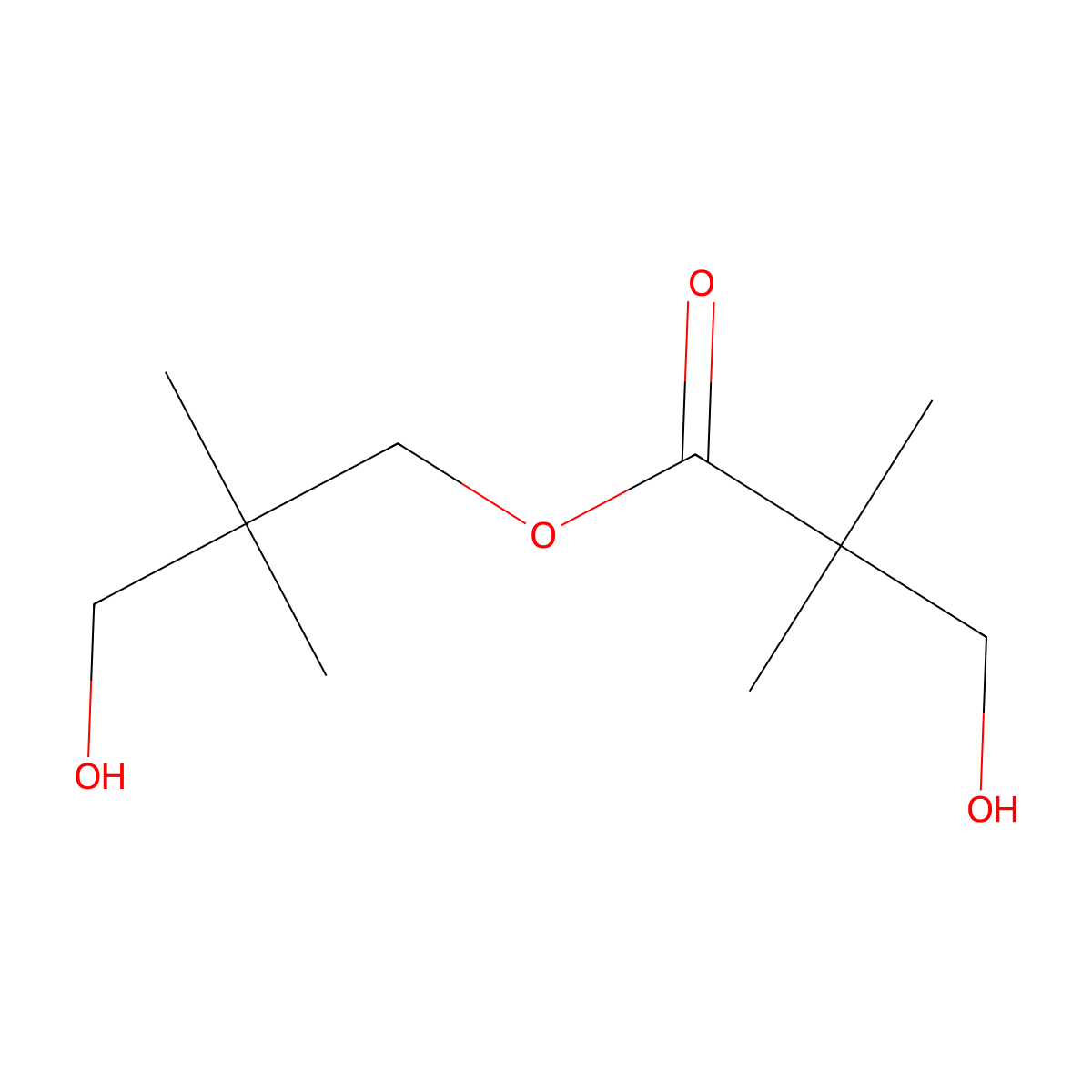 3-Hydroxy-2,2-dimethylpropyl hydroxypivalate molecular structure, CAS 1115-20-4